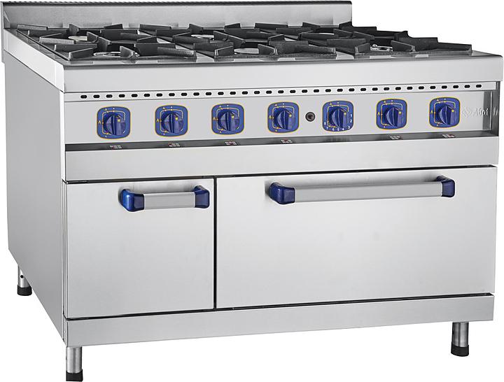 Газовая плита 6-ти горелочная с духовкой на подставке ПГК-69ЖШ