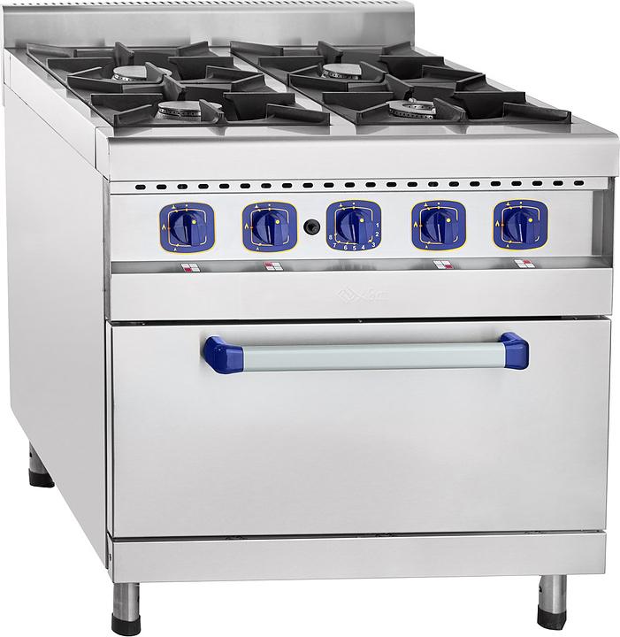 Газовая плита 4-х горелочная с духовкой на подставке ПГК-49ЖШ